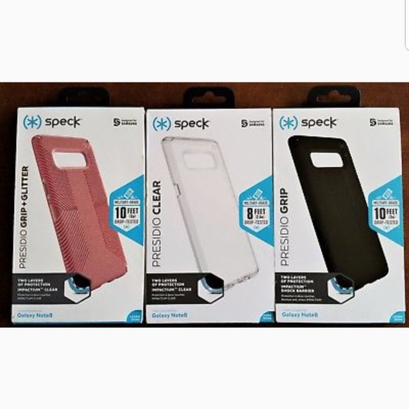 Speck Case Galaxy Note 8 Presidio Grip + Glitter - Picture 2 of 6